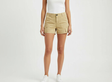 bershka spodnie brazowe: Bershka, Szorty damskie, rozmiar S