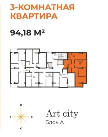 Продажа квартир: 3 комнаты, 94 м², Элитка, 12 этаж, Евроремонт