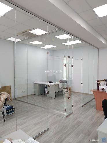 Перегородки на заказ: На заказ Цельностеклянная перегородка, Для офиса, Бронированное стекло, Монтаж, Демонтаж, Бесплатный замер — 27