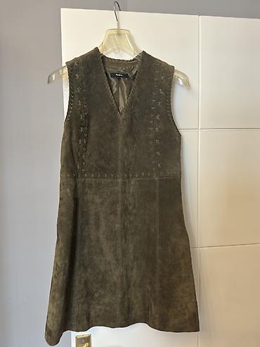 kovboy: Pepe Jeans qadın geyimi – süet görünümlü, qolsuz mini don S/M - — 1