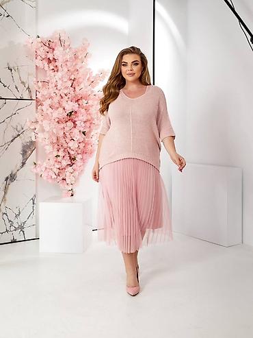 Haljine: 🔥Plisirana midi haljina od tila – ženska - Elegantna plisirana suknja — 1