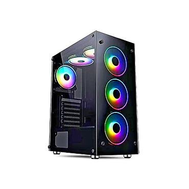 Корпус AURORA ( 2 x USB2.0, 1x USB 3.0, 2xaudio, стекло, Black)