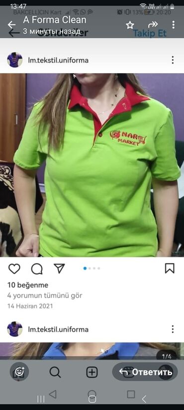 Reklam, çap: UNIFORMALAR İş geyimi tipli polo köynək - Rəng: Qırmızı-qara iki — 19