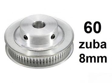 sundjeri cena: Aluminijumska GT2 remenica – 60 zuba, širina remena 8 mm Tehničke — 3