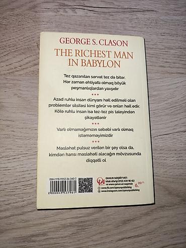 varli ata kasib ata: 📚 “Babilin Ən Varlı Adamı” kitabı satılır! 💰 Qiymət: 6 AZN Kitabla — 2