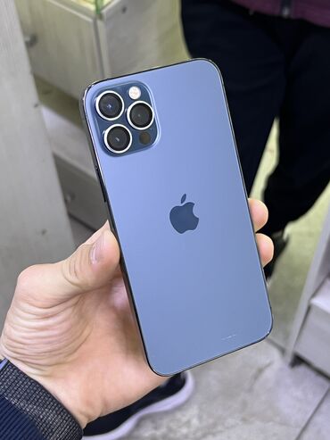 Apple iPhone: IPhone 12 Pro, Б/у, 256 ГБ, Pacific Blue, Зарядное устройство, Защитное стекло, Чехол, 79 %