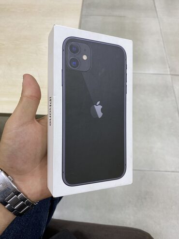 Apple iPhone: IPhone 11, 128 GB, Qara, Zəmanət, Simsiz şarj, Face ID