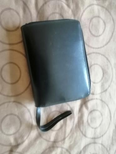 sac bandı: Qara rəngli qol kəmərli kişi portfeli/klatç - Material: süni dəri - — 3