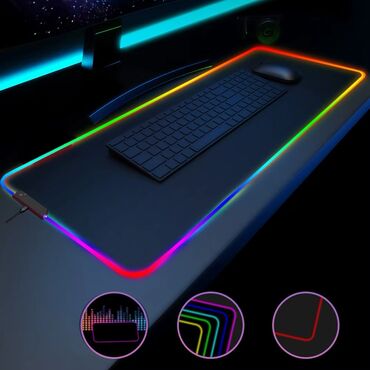 магнитная клавиатура: 🖱️ Коврик для мыши ROG RGB 	•	Размер 80х30 см— очень большой