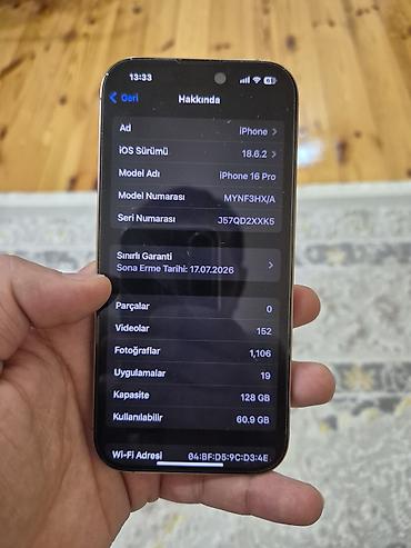 Apple iPhone: 128 GB, Qızılı, Simsiz şarj — 7