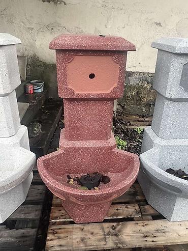 epoxy plastic mannol: Dekorativna dvorišna česma od veštačkog kamena (prskani — 1