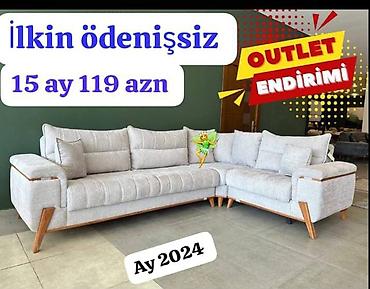 ucuz divan satilir: Künc divan, Yeni, Açılmayan, Parça — 1