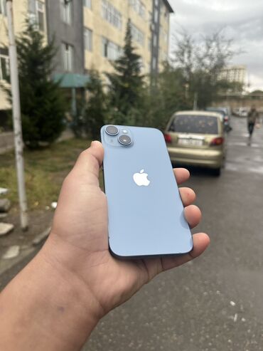 куплю айфон 12 про макс бу: IPhone 14, Колдонулган, 128 ГБ, Көк, Коргоочу айнек, Куту, 86 %