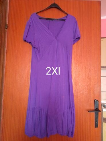 kargo pantalone h m: 9Fashion Woman 2XL (EU 44), bоја - Ljubičasta, Kratkih rukava
