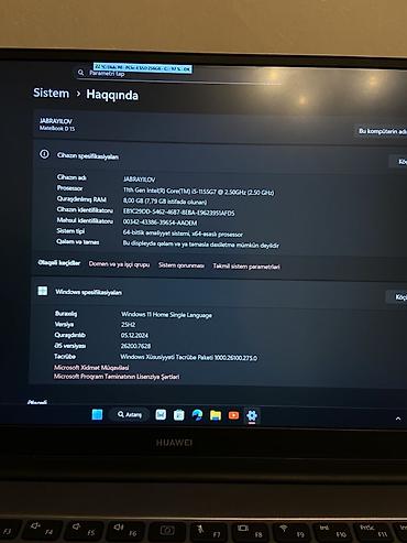Huawei: ⚡ Huawei MateBook D15 i5 11th Gen | Adobe paketi ilə | Az işlənmiş — 10