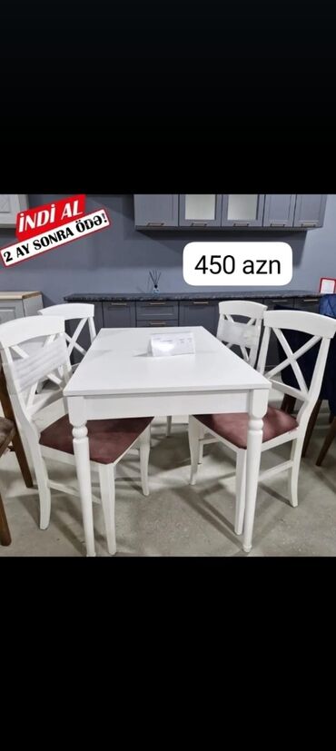 Masa və oturacaq dəstləri: Hər növ mebellərin satışı çatdırılma kredit mövcuddur nömrə aktiv — 4