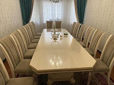 стулдар: Стол в классическом стиле. размеры 4 Х 1.2 м. 15 стульев Состав: - — 2