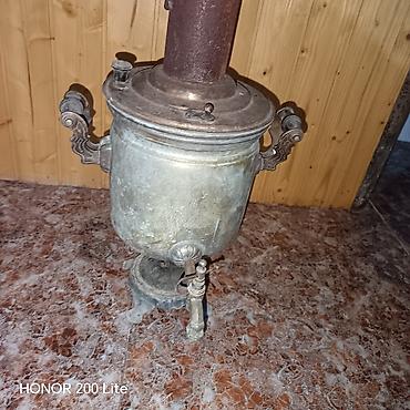 Mətbəx texnikası: Klassik kömür/sobaya qoşulan samovar - Material: metal gövdə — 1
