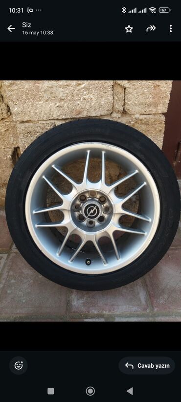 Disk təkərlər: Universal 4 bolt original İtaliya diskleri.,təkərlər Dunlop az