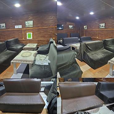 Kafe ucun divan masa destleri satilir.2 divan 1 masa 150 manat.Unvan