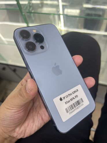 купить кнопочный сотовый телефон: IPhone 13 Pro, Б/у, 128 ГБ, Sierra Blue, Защитное стекло, 85 %