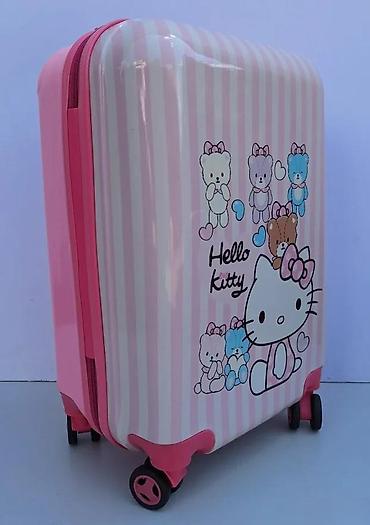 Rančevi, torbe i koferi: Dečji kofer na točkiće – Hello Kitty motiv - Tvrda školjka sa sjajnom — 10