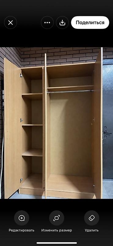 dressing table: Шифоньер, шкаф для одежды, Б/у, Прямой, Дерево — 1