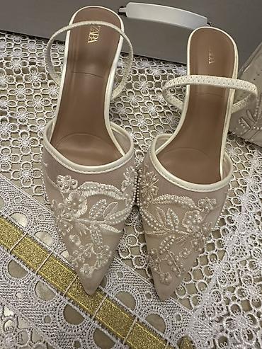 baş ortusu: ZARA qadın ayaqqabısı – modell: zərif mules/sandal tipli - Rəng — 1