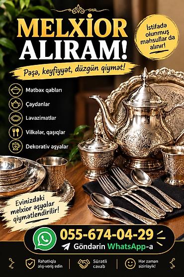 esya aliram: Xidmət: Melxior məmulatların qəbulu və qiymətləndirilməsi Təsvir: - — 1