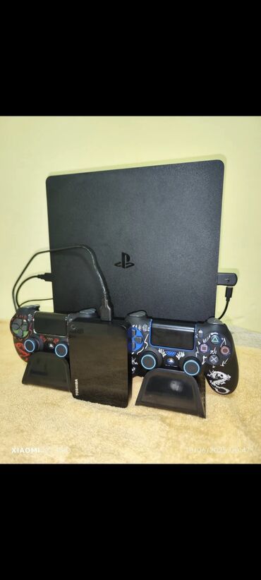 PS4 (Sony Playstation 4): PlayStation 4 slim Praşifka 5TB Yaddaş 120 oyun Daşima çantasıyla — 16