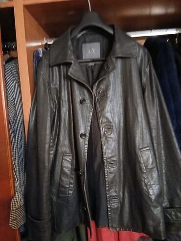 kožne muške jakne: Leather jacket Genuine leather, L (EU 52), color - Grey