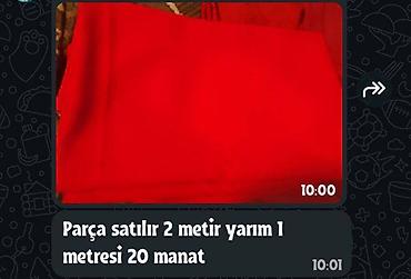 damla tekstil: Qırmızı parça - Ümumi uzunluq: 2,5 metr - 1 metrin qiyməti: 20 manat — 1