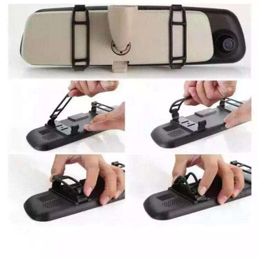 Auto oprema: Auto Kamera Retrovizor Full HD 1080p + Rikverc Kamera DVR snimač — 9