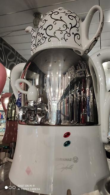 korkmaz samovar: Samovar elektrik samovar Korkmaz Turk istehsali 3 litr su 1 litr cay — 2