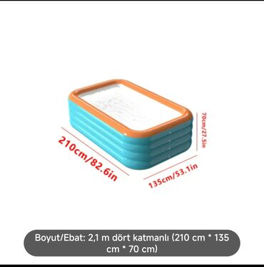 Hovuzlar: Yeni Şişmə Hovuz 2.1 - 3 m, 501 - 1000 l
