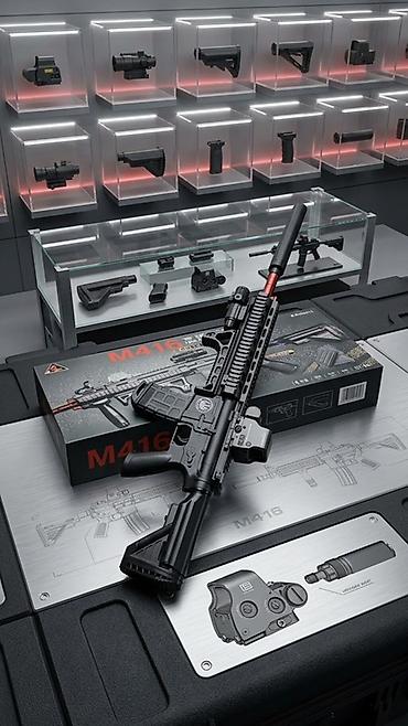 Оюнчуктар: Игровой бластер M416 (стилизация под карабин) для — 6
