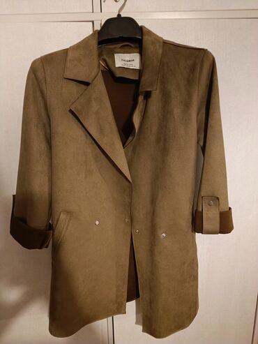 pull and bear šuškavac: XS (EU 34), New, Single-colored, color - Khaki