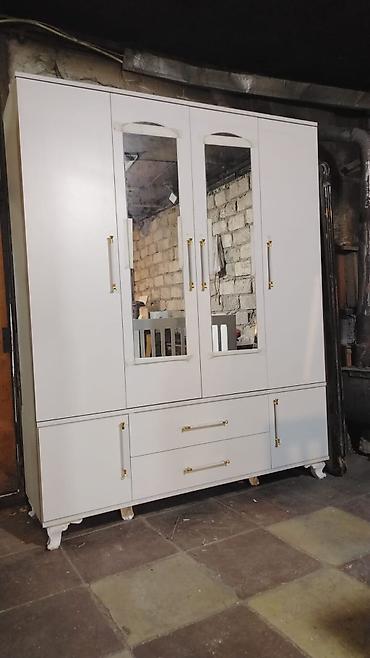 Paltar dolabları, qarderoblar: 4 qapılı geyim dolabı - Ölçü: 1.60 × 47 × 2 m - Material: laminat - — 11