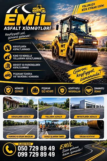 ev tipi cadir: EMİL Asfalt Xidmətləri – Yolunuzu bizə etibar edin! Təklif olunan — 1