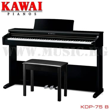 Пианино, фортепиано: Цифровое фортепиано Kawai KDP 75 Embossed Black Kawai KDP-75 –
