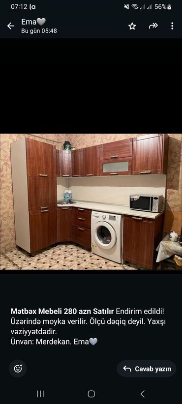 Тарелки: *Mətbəx Mebeli 280 azn Satılır* Endirim edildi! Üzərində moyka
