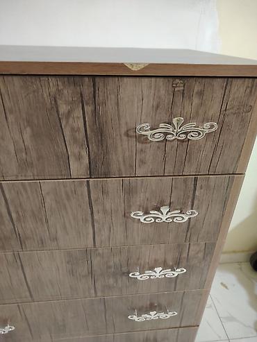 Комоды: Ağac fakturalı 5 çekmecəli komod - Material: laminat/LDSP ağac — 6