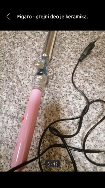 Figaro za kosu: Figaro sa keramičkim grejnim delom
Pogodan za lokne
 Mirjevo — 3
