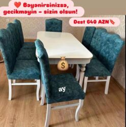Masa və oturacaq dəstləri: Yeni, 6 stul