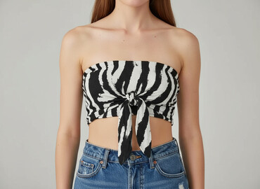 koszulka żółta w czarne paski: Gina Tricot, Women`s top, size XS (EU 34)