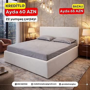 mebelman: Yeni, İkinəfərlik çarpayı, Bazalı, Matras ilə, Siyirməsiz, Azərbaycan — 2