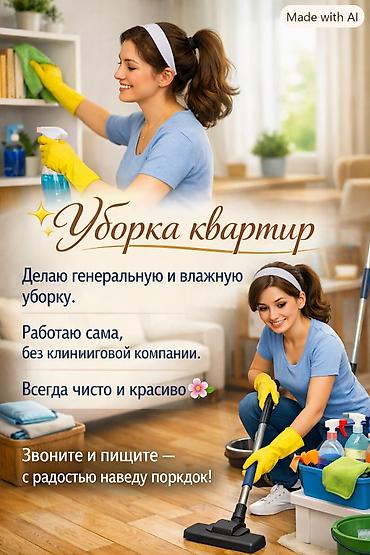 Уборка помещений, | Генеральная уборка, | Квартиры at lalafo.kg Уборка помещений, | Генеральная уборка, | Квартиры