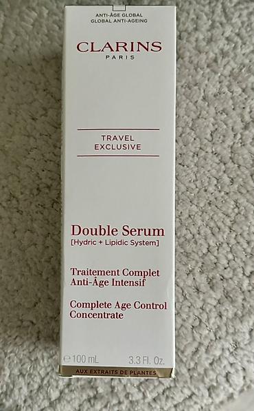 крем: Clarins Double Serum 100 ml – Yeni, istifadə olunmayıb 🎁 🎁 Hədiyyə — 1