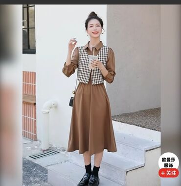 кызыл октябрь: Күнүмдүк көйнөк, Күз-жаз, Кыска модель, M (EU 38)