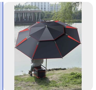 зонт палатка: Пляжный зонт - высота 2.2 метра, диаметр купола 2.3 метра. В комплекте